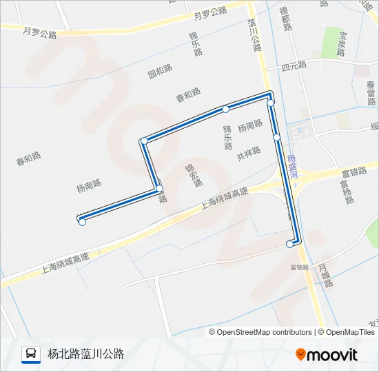 宝山92路 Bus Line Map
