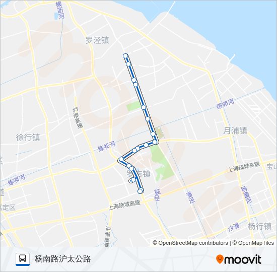 公交宝山93路的线路图