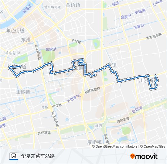 浦东11路 Bus Line Map