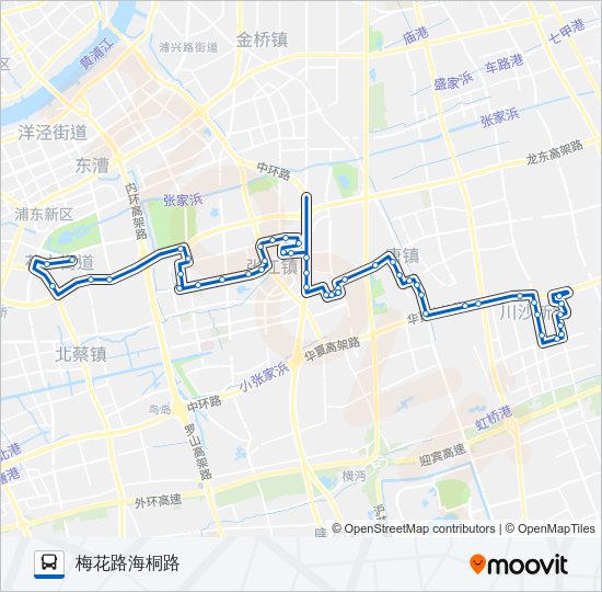 公交浦东11路的线路图