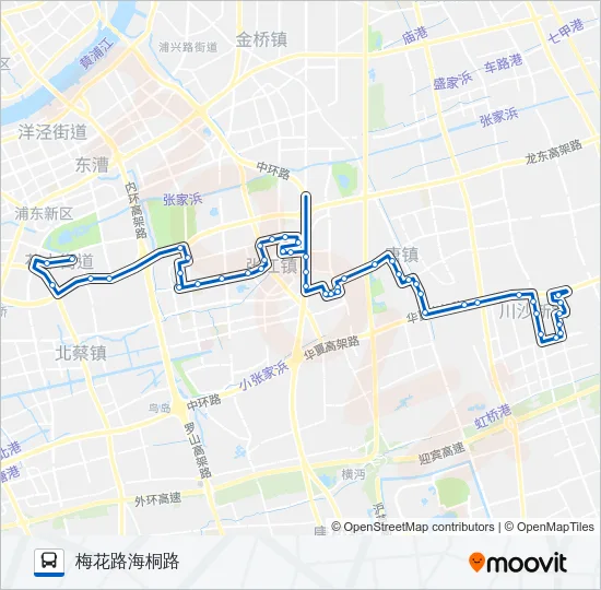 公交浦东11路的线路图