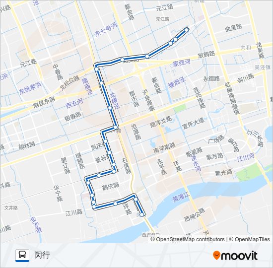 公交闵行16路的线路图