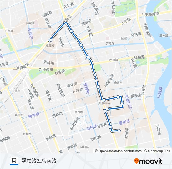 公交闵行22路的线路图