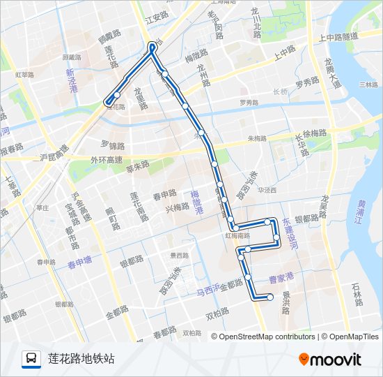 公交闵行22路的线路图