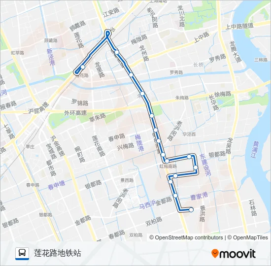 闵行22路 Bus Line Map