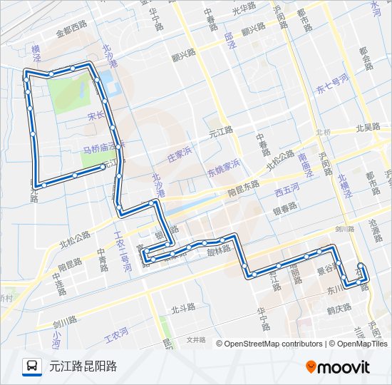 公交闵行35路的线路图