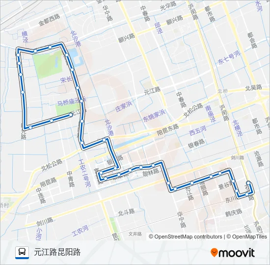 公交闵行35路的线路图