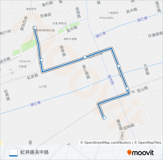 公交闵行36路的线路图