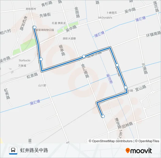 公交闵行36路的线路图