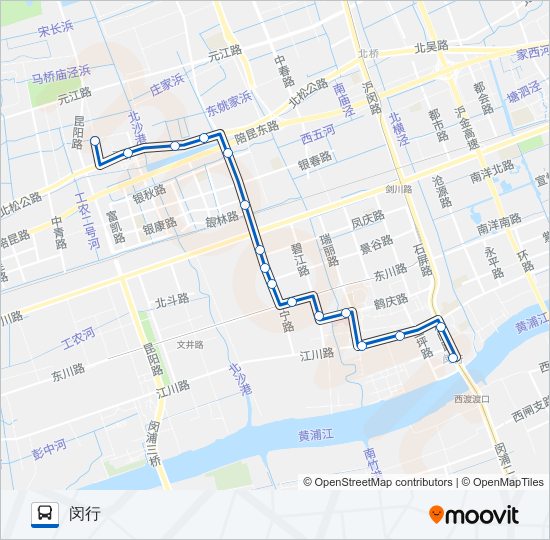 闵行40路 bus Line Map