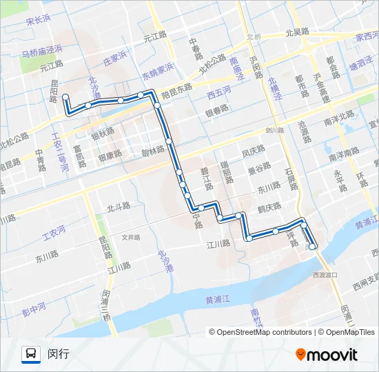 公交闵行40路的线路图