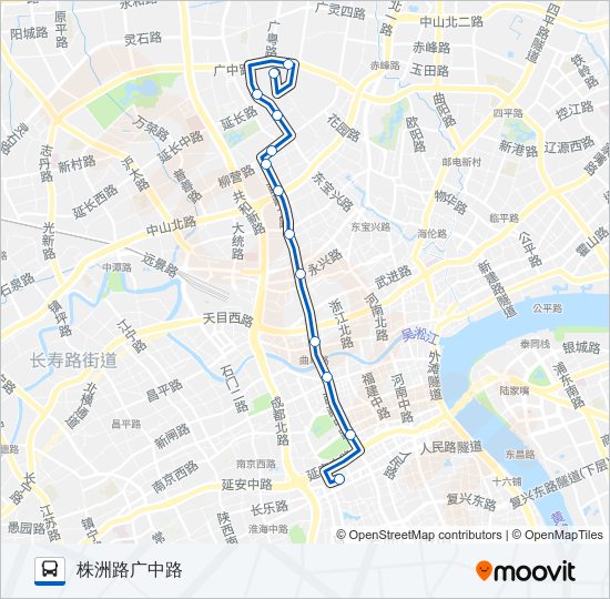 公交108区间路的线路图