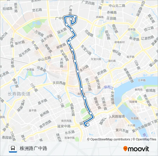 公交108区间路的线路图