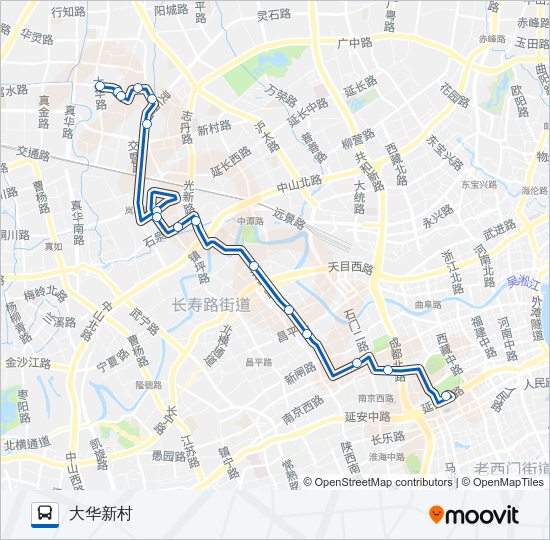 公交112区间路的线路图