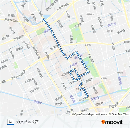 公交闵行33A线路的线路图