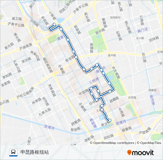 闵行33路A线 Bus Line Map