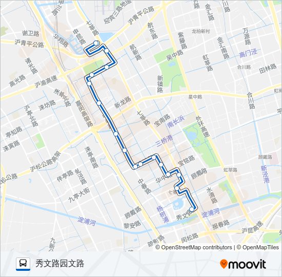 公交闵行33B线路的线路图