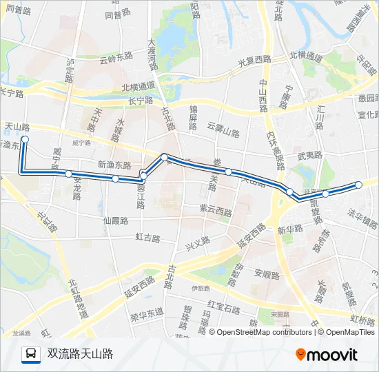 1250路(71路支线1) Bus Line Map