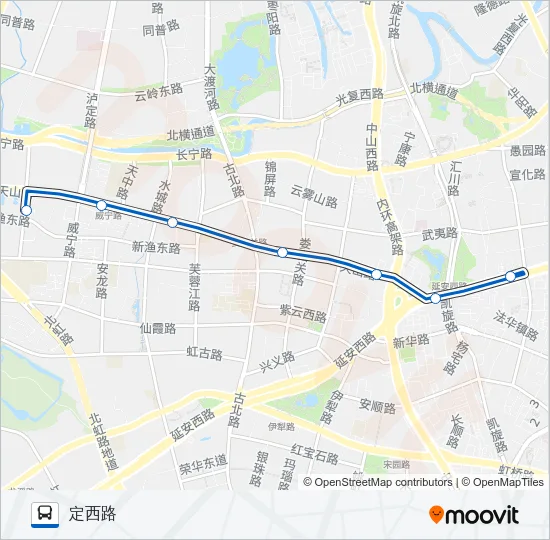 1250路(71路支线1) Bus Line Map