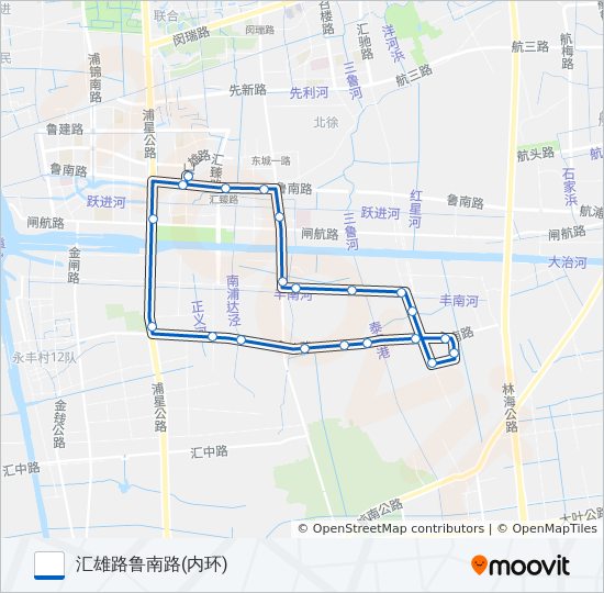 公交浦江2路的线路图