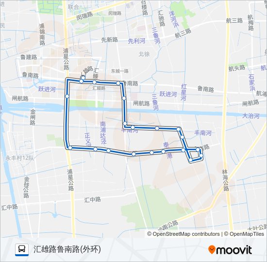 公交浦江2路的线路图