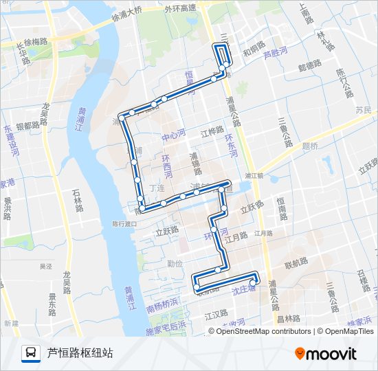 公交浦江4路的线路图