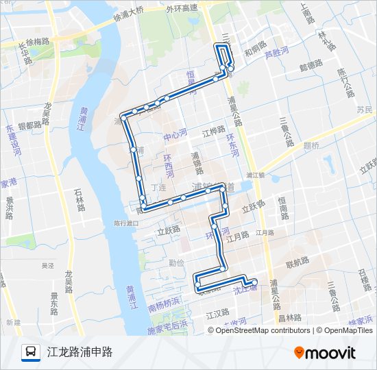 浦江4路 Bus Line Map