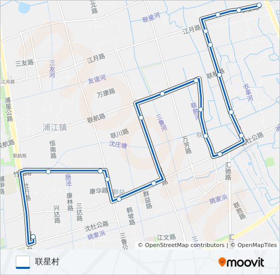 公交浦江8路的线路图
