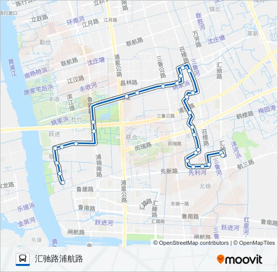公交浦江9路的线路图