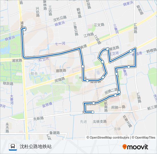 浦江11路 Bus Line Map