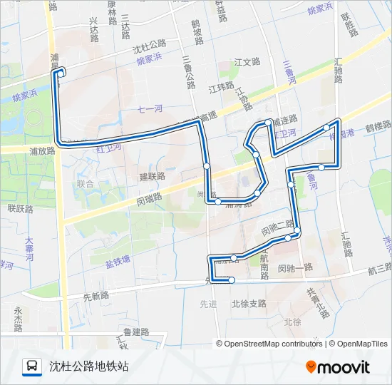 浦江11路 Bus Line Map