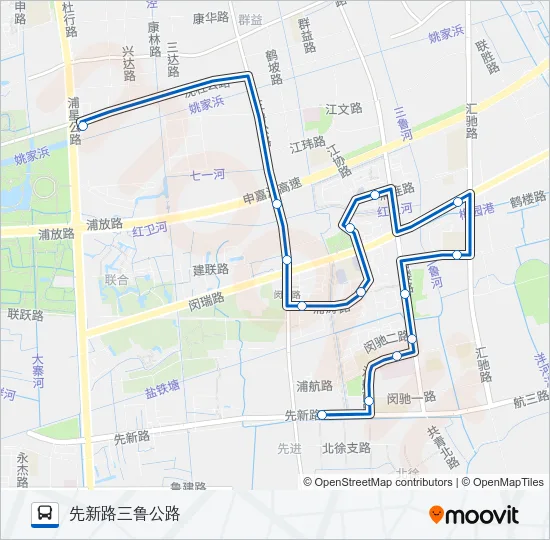 浦江11路 Bus Line Map