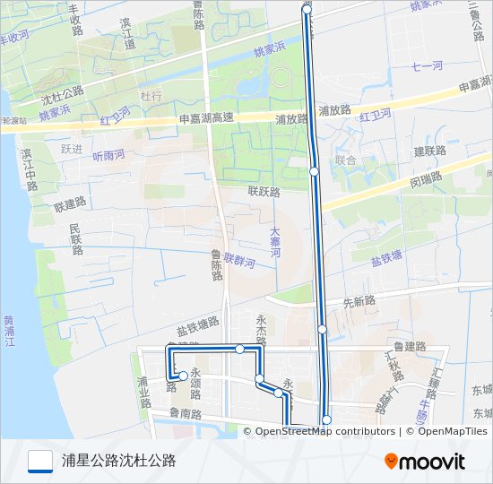 浦江13路 bus Line Map