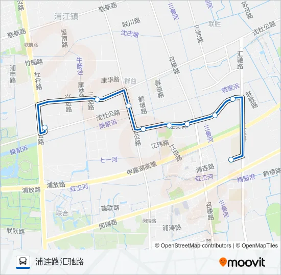 浦江15路 Bus Line Map