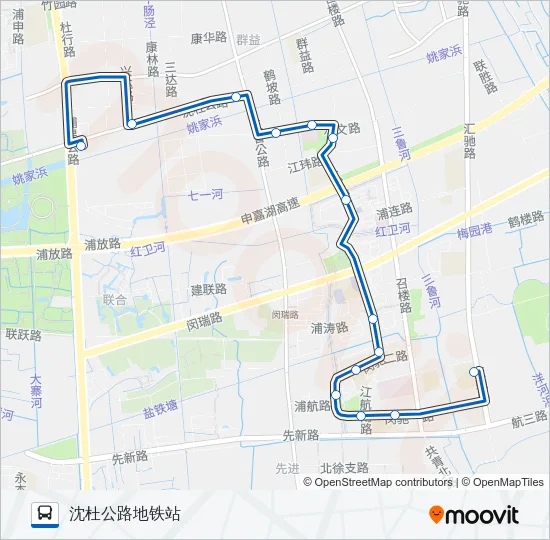 浦江20路 Bus Line Map