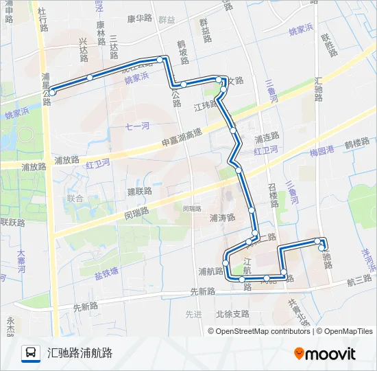 浦江20路 Bus Line Map