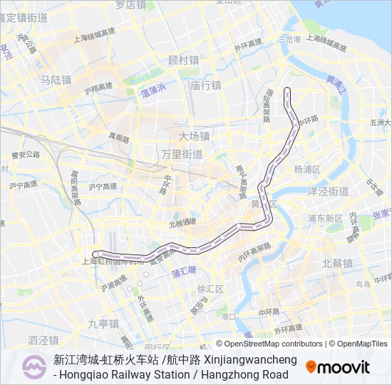 地铁10号 LINE 10路的线路图