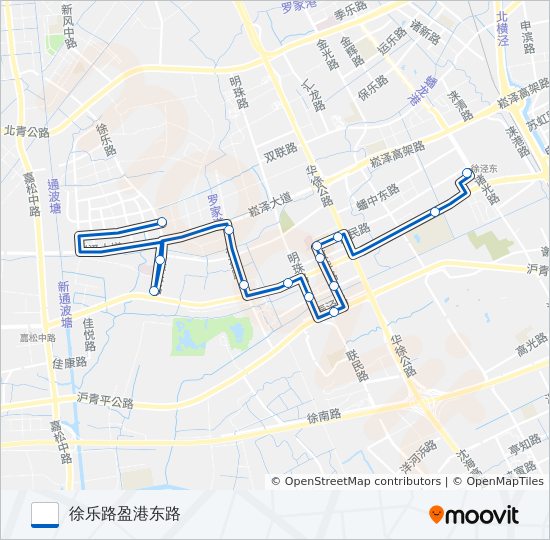 公交徐泾2区间路的线路图