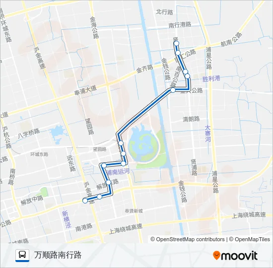 奉贤21路（原南桥21路） Bus Line Map