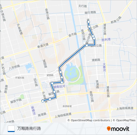 奉贤21路（原南桥21路） bus Line Map
