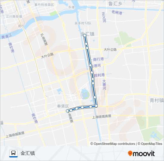 公交奉贤23（原南桥23路）路的线路图