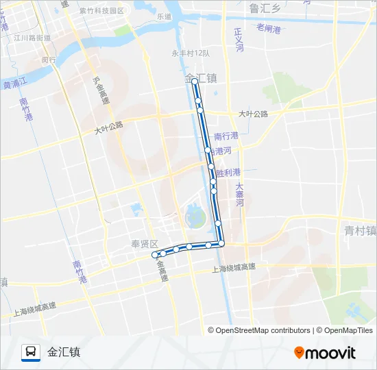奉贤23路（原南桥23路） Bus Line Map