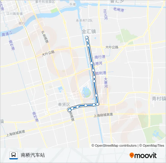 奉贤23路（原南桥23路） Bus Line Map
