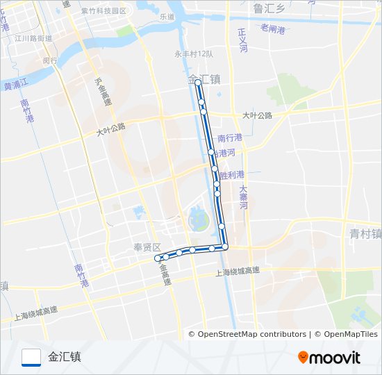 奉贤23路（原南桥23路） bus Line Map