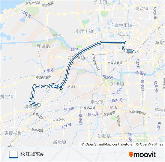 松新枫线 bus Line Map