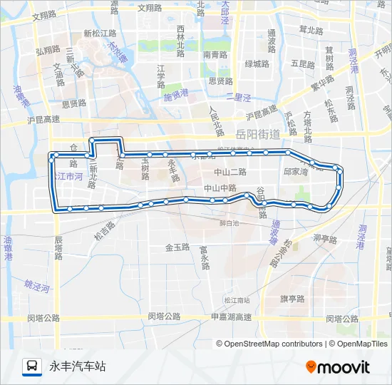 松江2路 Bus Line Map
