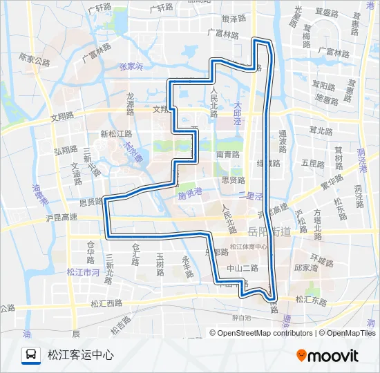 公交松江3路的线路图