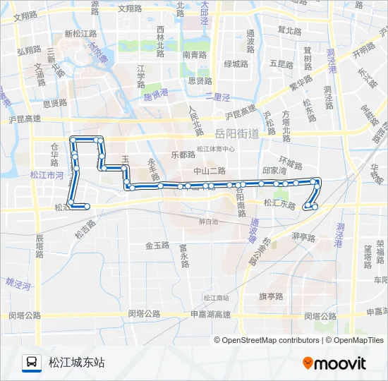 公交松江4路的线路图