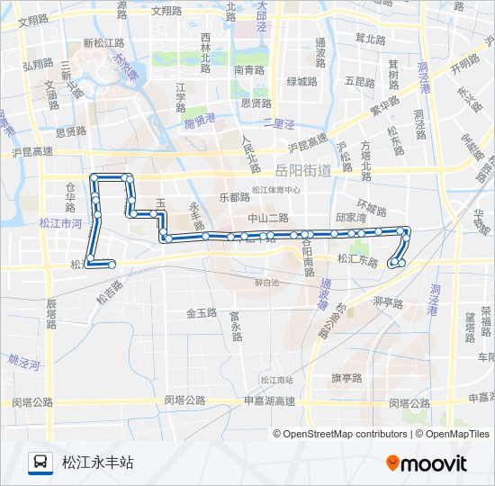 公交松江4路的线路图