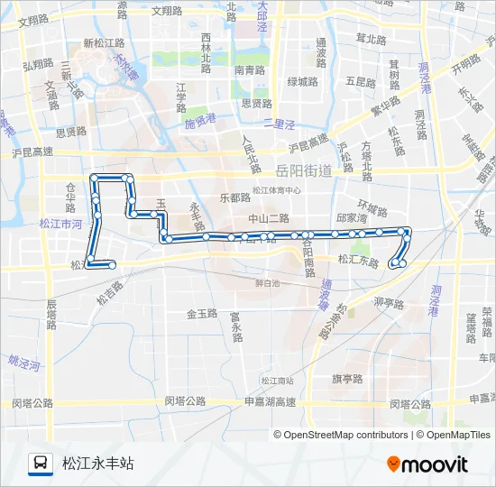 松江4路 Bus Line Map